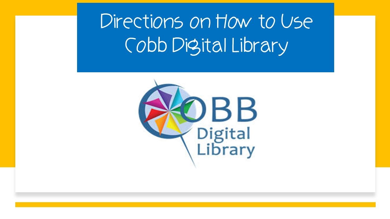Cobb Digital Library directions